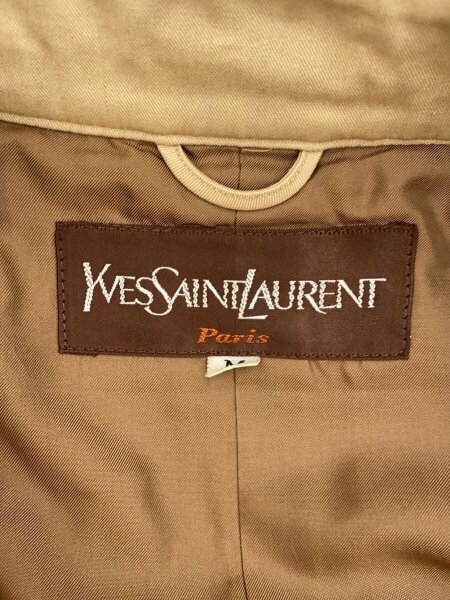 YVES SAINT LAURENT / ステンカラーコート/M/コットン/BEG/無地/HS785-028 YVES SAINT LAURENT(イヴサンローラン) / ステンカラーコート/M