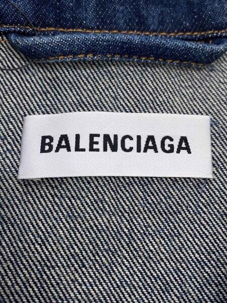 BALENCIAGA デニムジャケット サイズ34 BALENCIAGA(バレンシアガ) / 22AW/アップサイドデニムジャケット/G