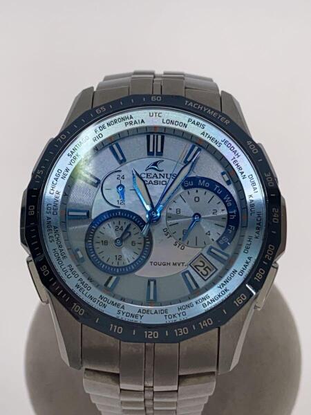 CASIO(カシオ) / ソーラー腕時計・OCEANUS/アナログ/SLV/チタン/OCW 