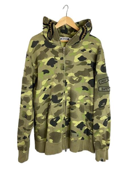 ape 迷彩柄カーキフルジップパーカー シャークなし ape 迷彩柄カーキフルジップパーカー シャークなし 【公式通販】