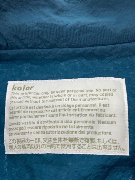 kolor(カラー) / 半袖シャツ/2/ナイロン/グリーン/無地/23SCM-B04113