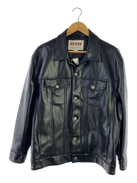 90s ゲス　GUESS レザージャケット　本革　カウレザー ヴィンテージ加工 c60901fb87fefe2d4f3b73a54ba244