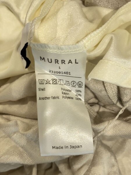 MURRAL / 長袖ワンピース/1/ポリエステル/BEG/232091401 MURRAL(ミューラル) / 長袖ワンピース/1/ポリエステル/BEG/232091401