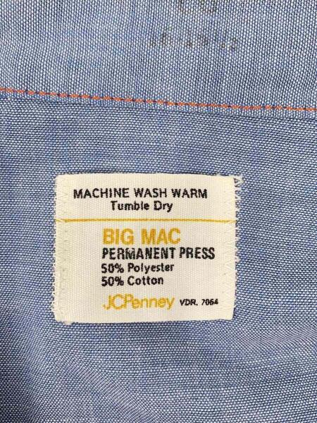 BIGMAC(ビックマック) / 長袖シャツ/ポリエステル/BLU/無地// | 古着の