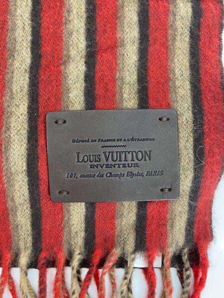 LOUIS VUITTON(ルイヴィトン) / マフラー/ウール/RED/ストライプ