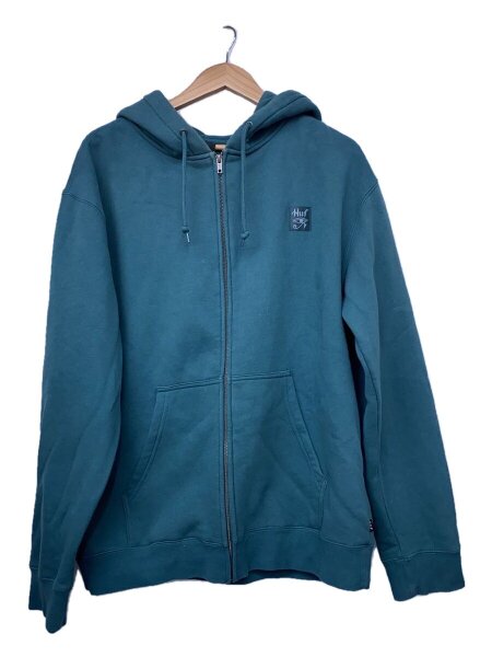 HUF(ハフ) / HORUS FULL ZIP HOODIE/ジップパーカー/L/コットン/GRN 
