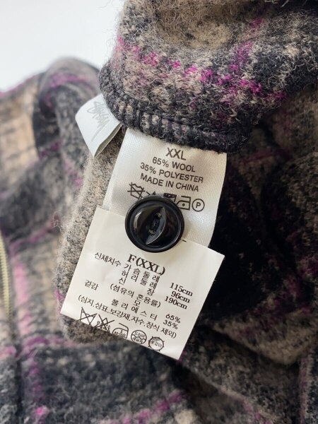 STUSSY(ステューシー) / 23AW/WOOL PLAID ZIP SHIRT/XXL/ウール/マルチ 