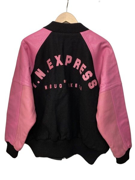 IN EXPRESS / 素材切替スタジャン/6/ウール/BLK IN EXPRESS(アイエヌエクスプレス) / 素材切替スタジャン/6/ウール/BLK