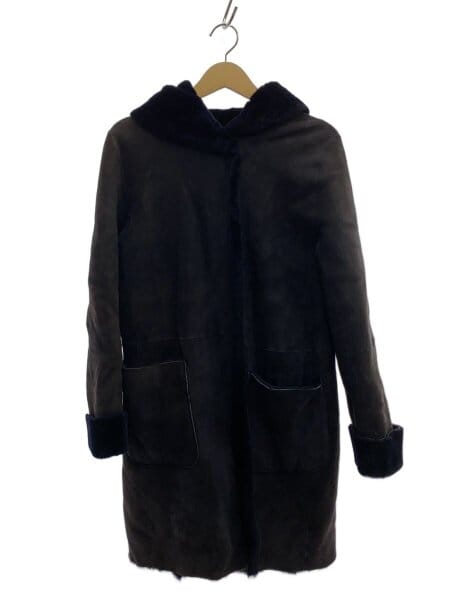 Unknown Unknown 服 UNKNOWN アンノウン ムートンコート 8 羊革 NVY 