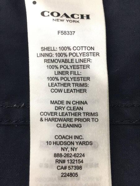 COACH(コーチ) / M-65型/ミリタリージャケット/XS/コットン/ネイビー