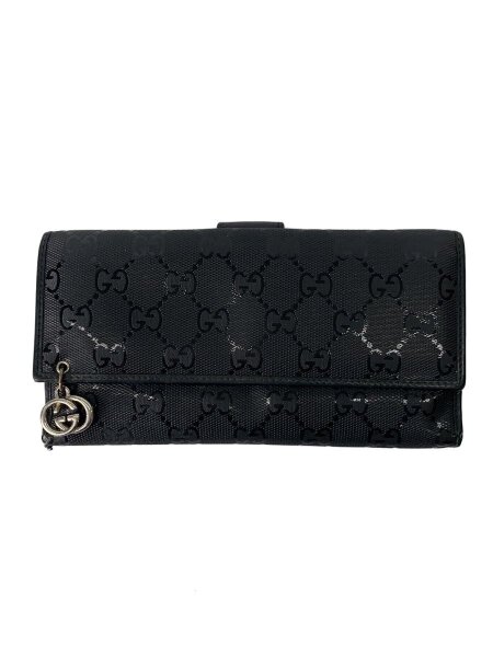 GUCCI(グッチ) / 長財布/GGインプリメ/PVC/BLK/総柄/レディース | 中古 