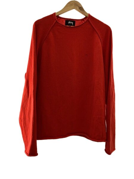 STUSSY / ニット・セーター(厚手)/XL/コットン/RED/ボーダー/117244// STUSSY(ステューシー) / ニット・セーター(厚手)/L/コットン/RED