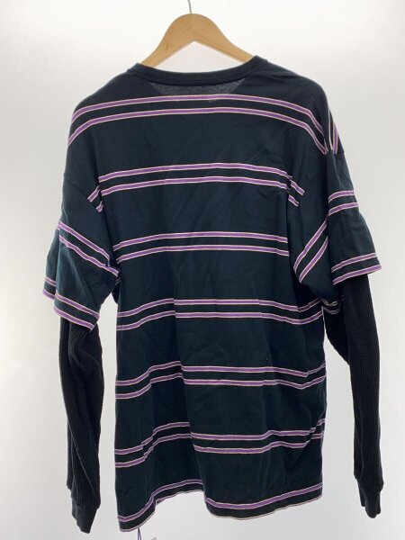 WTAPS(ダブルタップス) / 長袖Tシャツ/3/コットン/BLK/ボーダー 