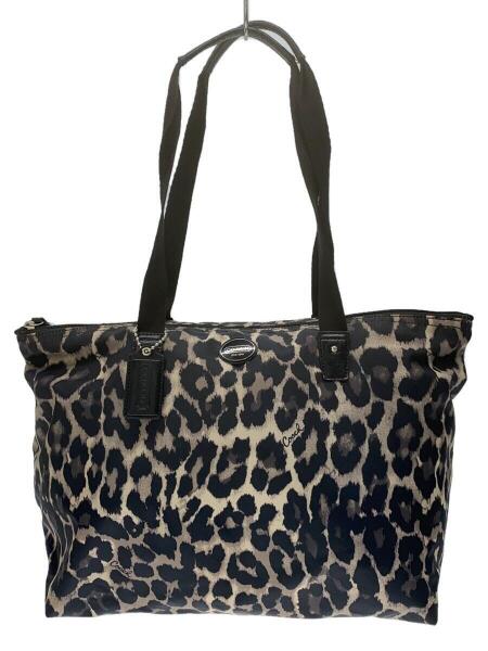 コーチ COACH トートバッグ A4 ハラコ レオパード 黒