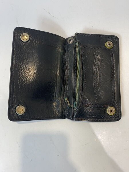 CHROME HEARTS(クロムハーツ) / 1ZIPWALLET/状態考慮/レザー/BLK/無地 