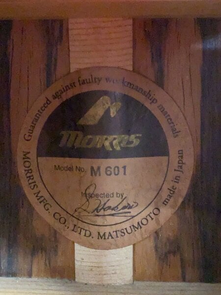 MORRIS(モーリス) / M601 アコースティックギター/サンバースト系/6弦