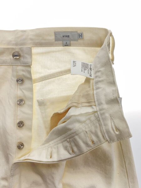 HYKE / WILL WIDE LEG PANTS/ワイドパンツ/M/デニム/WHT/13275 HYKE(ハイク) / WILL WIDE LEG PANTS/ワイドパンツ/M/デニム/WHT/13275