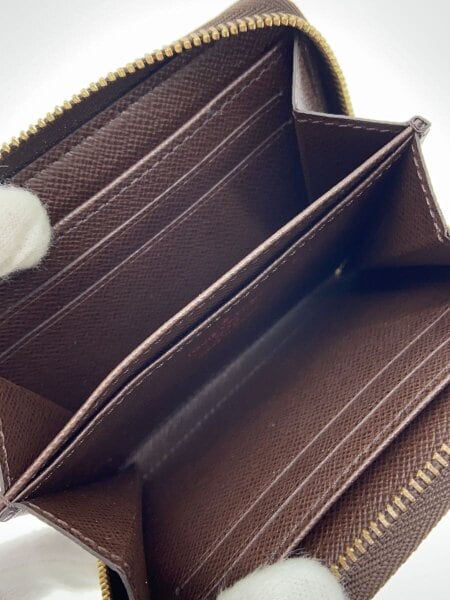 美品❗️ ルイヴィトン　ジッピーコインパース　ダミエ　エベヌ LOUIS VUITTON◇ジッピー・コインパース_ダミエ・エベヌ_BRW/PVC