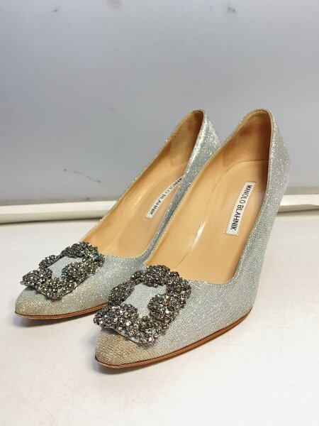 MANOLO BLAHNIK マノロブラニク パンプス 千鳥格子 36.5 MANOLO BLAHNIK マロノブラニク 36.5 千鳥格子 MANOLO BLAHNIK(マノロ