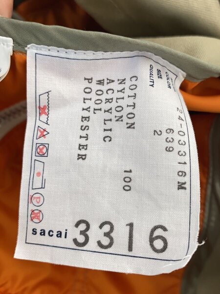 sacai(サカイ) / ジャケット/2/コットン/KHK/24-03316M | 古着の販売
