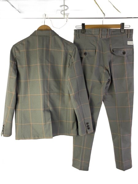 Name.(ネーム) / セットアップ/2/ポリエステル/GRY/チェック/NMJK-15SS 