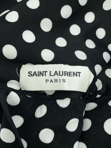 SAINT LAURENT(サンローラン) / 長袖ブラウス/36/レーヨン/BLK/ドット 