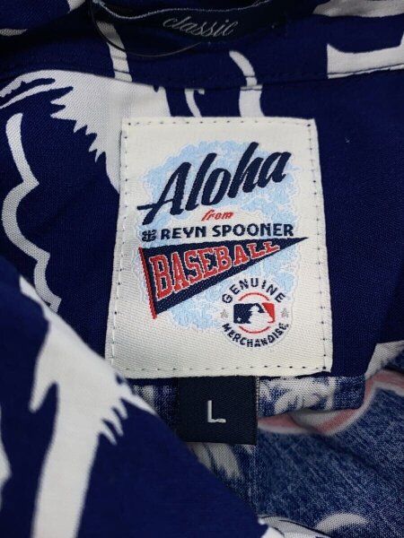 Reyn Spooner / ヤンキース/アロハシャツ/L/レーヨン/NVY// Reyn Spooner(レインスプーナー) / ヤンキース/アロハシャツ/L