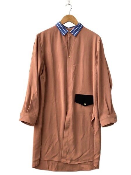 CULLNI クルニ 長袖シャツ ベージュ サイズ1 CULLNI(クルニ) / クレリックロングシャツ/長袖シャツ/2/ポリエステル