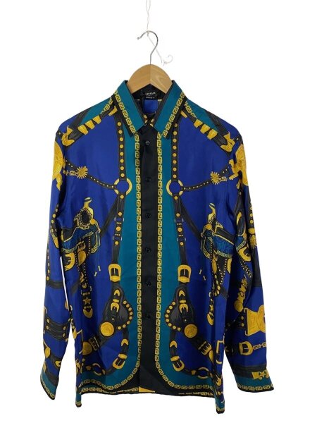 VERSACE(ヴェルサーチェ) / Versace Medusa Harness shirt in silk/44 