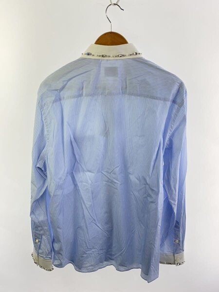 BURBERRY / スタッズ長袖シャツ/16.5/コットン/BLU/ストライプ/8026686 BURBERRY(バーバリー) / スタッズ長袖シャツ/16.5/コットン/BLU