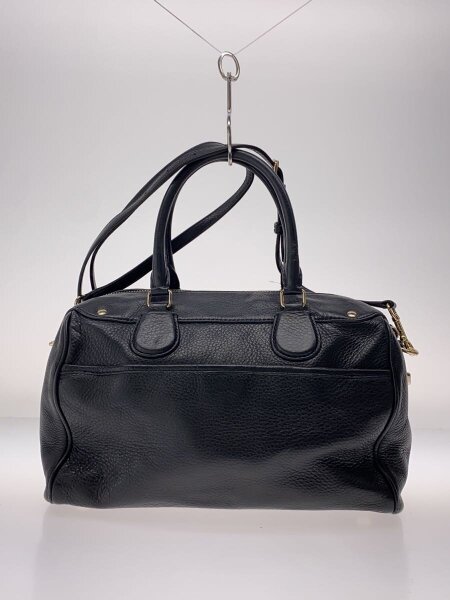 COACH◇ハンドバッグ/レザー/BLK/無地 COACH◇ブリーフケース⁄レザー