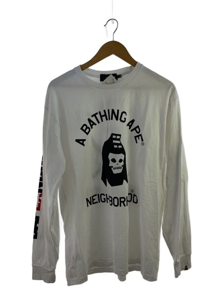 A BATHING APE(アベイシングエイプ) / 長袖Tシャツ/XL/コットン/WHT 