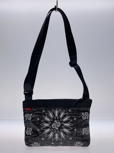 シュプリーム　ショルダーバッグ　総柄 Supreme(シュプリーム) / バンダナ柄サコッシュ/ショルダーバッグ/BLK
