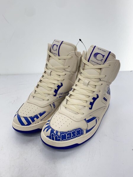 COACH / ハイカットスニーカー/US10/CRM/C202/クリーム/ブルー/青/LIL NAS X DROP BY COAC COACH(コーチ) / ハイカットスニーカー/US10/CRM/C202/クリーム/ブルー