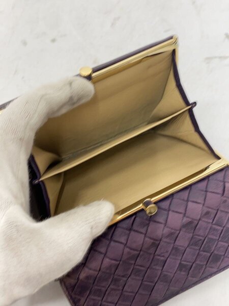BOTTEGA VENETA(ボッテガヴェネタ) / 3つ折り財布/レザー/パープル/紫