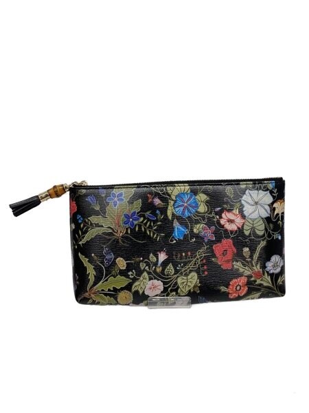 GUCCI(グッチ) / ポーチ/ブラック/花柄 | 中古品の販売・通販なら 