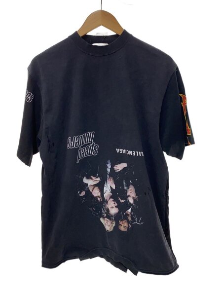 BALENCIAGA(バレンシアガ) / Tシャツ/L/コットン/ブラック/ダメージ 