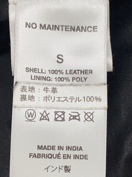 NO MAINTENANCE(ノーメンテナンス) / レザージャケット・ブルゾン/S
