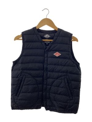 美品✨ダントン デニムブルー ダウンベスト フード取り外し DANTONの 美品✨ダントン デニムブルー ダウンベスト フード取り外し DANTONの