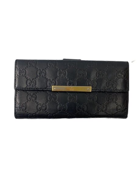 グッチシマ レディース グッチ財布黒 GUCCI グッチ 長財布 ニース
