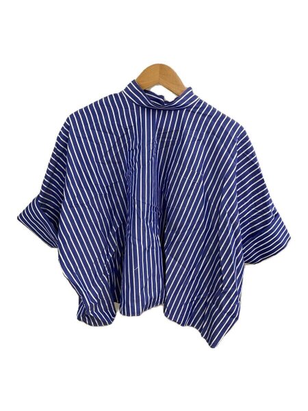 sacai(サカイ) / 長袖ブラウス/1/コットン/BLU/ストライプ/21-05412 