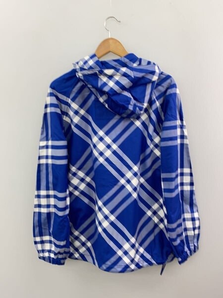 BURBERRY / embroidered nylon jacketジャケット/S/ナイロン/ブルー/チェック/8077178/73Ｅ BURBERRY(バーバリー) / embroidered nylon jacketジャケット/S