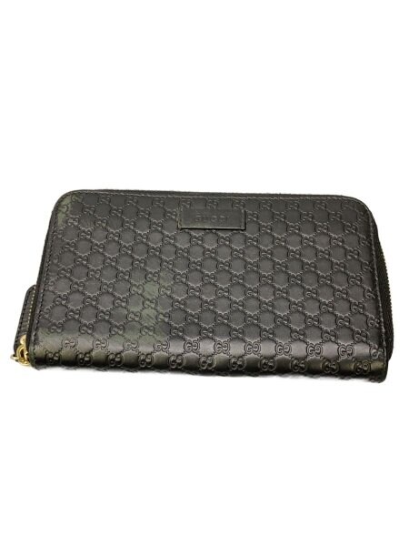GUCCI(グッチ) / 長財布/レザー/BLK/総柄/メンズ/マイクロシマ