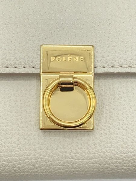 POLENE(ポレーヌ) / 3つ折り財布/レザー/SLV/無地/レディース | 中古品