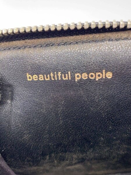 beautiful people(ビューティフルピープル) / 2つ折り財布/レザー/BLK