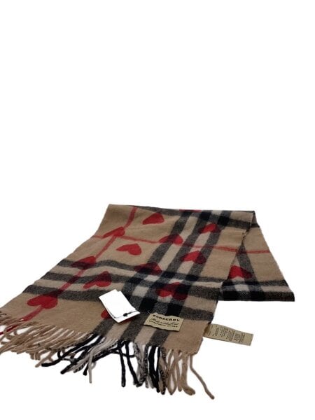 yummyBURBERRY カシミヤ マフラー ハート柄 Burberry マフラー ハート マフラーバーバリー ハート Burberry