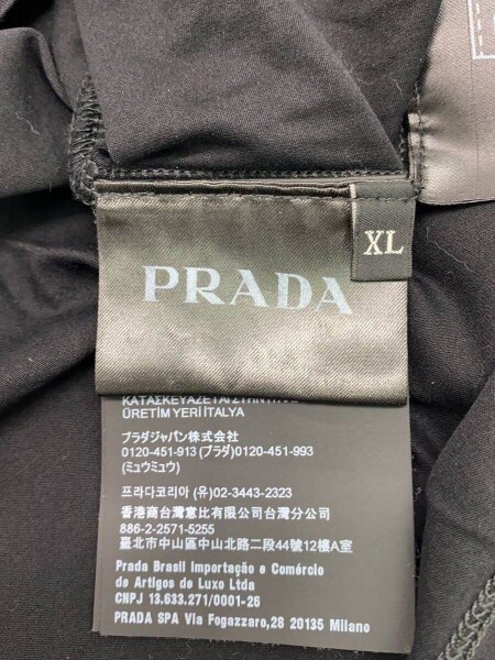 PRADA(プラダ) / 23年製/トライアングルロゴ/刺繍/Tシャツ/XL/コットン