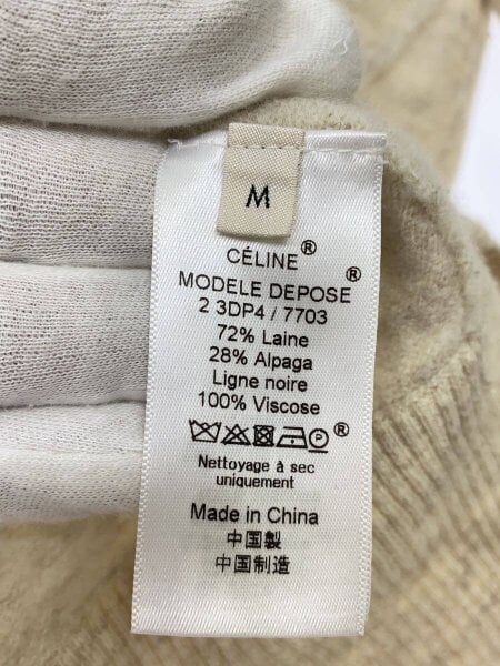 CELINE(セリーヌ) / ニット・セーター(厚手)/M/ウール/IVO/2 3DP/7703