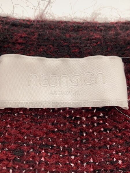 NEON SIGN / カーディガン(厚手)/46/アクリル/BRD/ボルドー/無地/N1608 NEON SIGN(ネオンサイン) / カーディガン(厚手)/48/アクリル/BRD/無地
