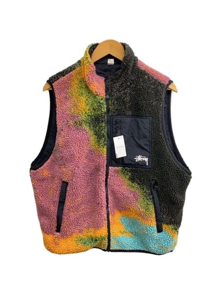 Stussy M フリースベスト マルチカラー 楽天市場】ステューシー STUSSY フリース ベスト Striped Sherpa Vest